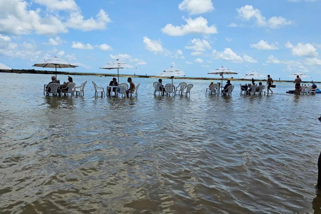 Apt Beira Mar Em Muro Alto Ao Lado Do Nanai Porto de Galinhas Exterior foto